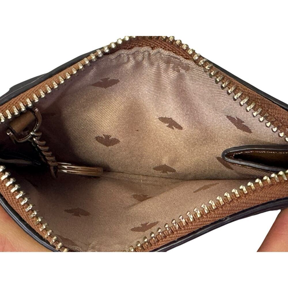 KATE SPADE New York Leila Small Card Holder Brown Genuine Pebbled Leather NEW - Picture 3 of 6